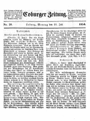 Coburger Zeitung Montag 10. Juli 1854