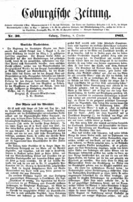 Coburger Zeitung Dienstag 8. Oktober 1861