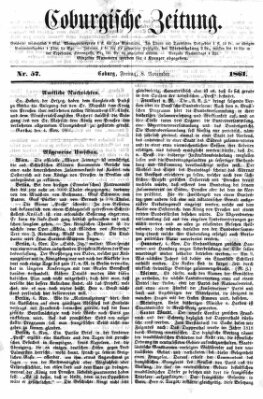 Coburger Zeitung Freitag 8. November 1861