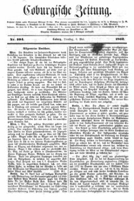 Coburger Zeitung Dienstag 6. Mai 1862