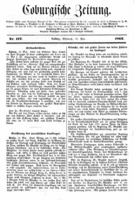 Coburger Zeitung Mittwoch 21. Mai 1862