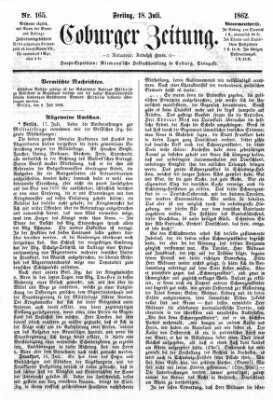 Coburger Zeitung Freitag 18. Juli 1862