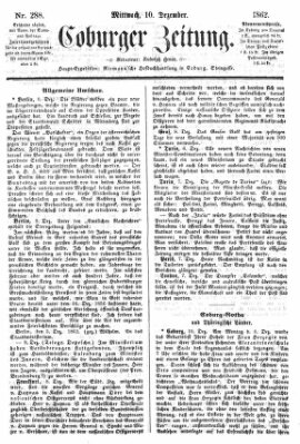 Coburger Zeitung Mittwoch 10. Dezember 1862