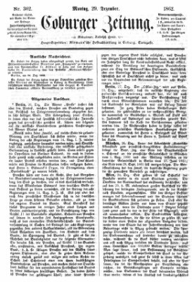 Coburger Zeitung Montag 29. Dezember 1862