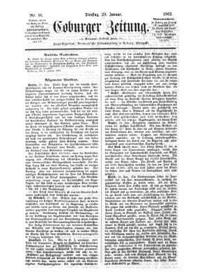 Coburger Zeitung Dienstag 20. Januar 1863