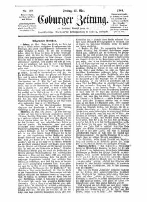 Coburger Zeitung Freitag 27. Mai 1864