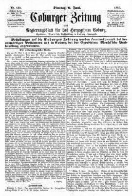 Coburger Zeitung Dienstag 6. Juni 1865