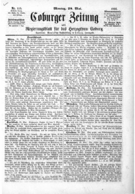 Coburger Zeitung Montag 28. Mai 1866