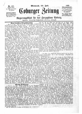 Coburger Zeitung Mittwoch 11. Juli 1866