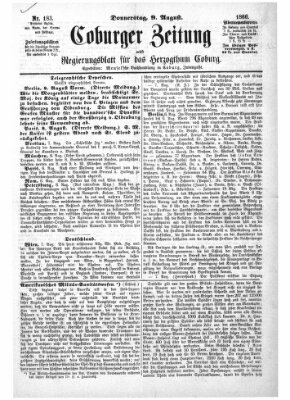 Coburger Zeitung Donnerstag 9. August 1866