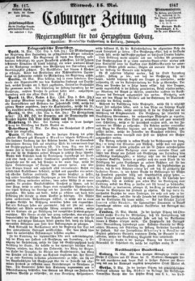 Coburger Zeitung Mittwoch 15. Mai 1867
