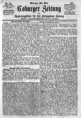 Coburger Zeitung Montag 20. Mai 1867