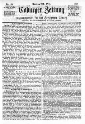 Coburger Zeitung Freitag 31. Mai 1867