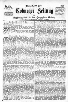 Coburger Zeitung Mittwoch 24. Juli 1867