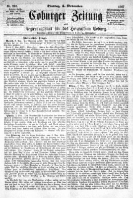 Coburger Zeitung Dienstag 5. November 1867
