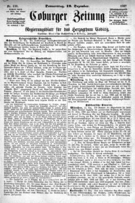Coburger Zeitung Donnerstag 19. Dezember 1867