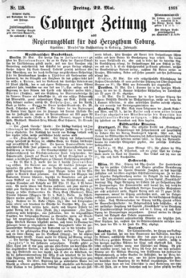 Coburger Zeitung Freitag 22. Mai 1868
