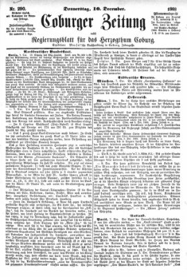 Coburger Zeitung Donnerstag 10. Dezember 1868