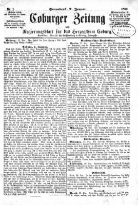 Coburger Zeitung Samstag 2. Januar 1869