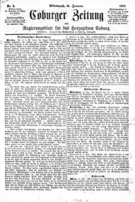 Coburger Zeitung Mittwoch 6. Januar 1869