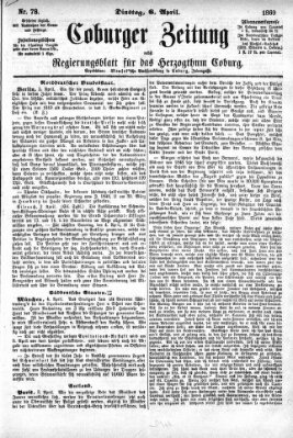 Coburger Zeitung Dienstag 6. April 1869