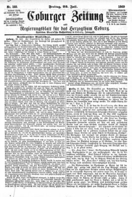 Coburger Zeitung Freitag 23. Juli 1869