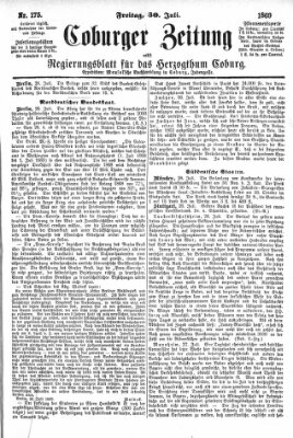 Coburger Zeitung Freitag 30. Juli 1869