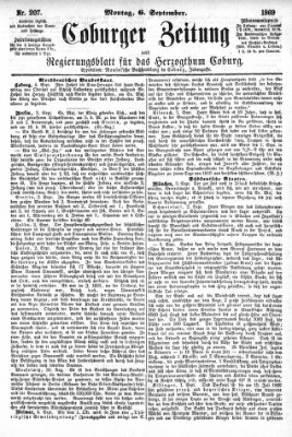 Coburger Zeitung Montag 6. September 1869