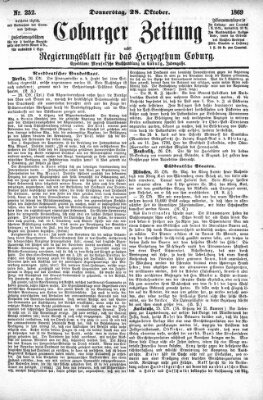 Coburger Zeitung Donnerstag 28. Oktober 1869