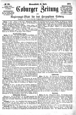 Coburger Zeitung Samstag 2. Juli 1870