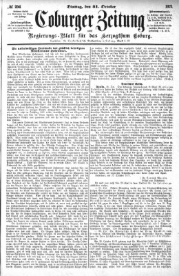 Coburger Zeitung Dienstag 31. Oktober 1871
