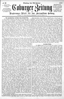 Coburger Zeitung Dienstag 30. Januar 1872