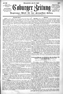 Coburger Zeitung Samstag 6. Juli 1872