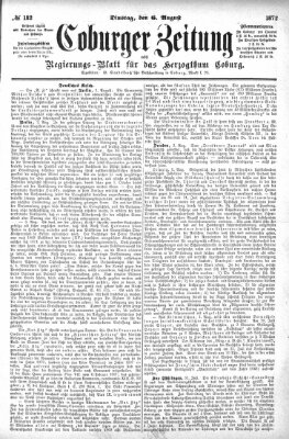 Coburger Zeitung Dienstag 6. August 1872