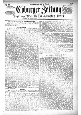 Coburger Zeitung Samstag 7. Juni 1873