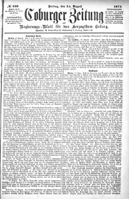 Coburger Zeitung Freitag 14. August 1874