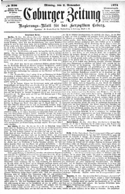 Coburger Zeitung Montag 2. November 1874