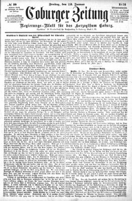 Coburger Zeitung Freitag 22. Januar 1875