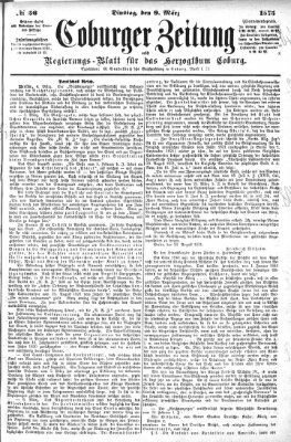 Coburger Zeitung Dienstag 9. März 1875