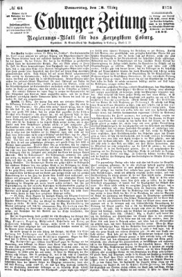 Coburger Zeitung Donnerstag 18. März 1875