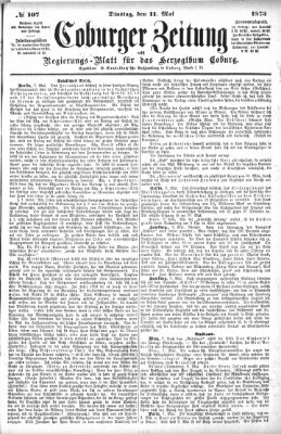 Coburger Zeitung Dienstag 11. Mai 1875