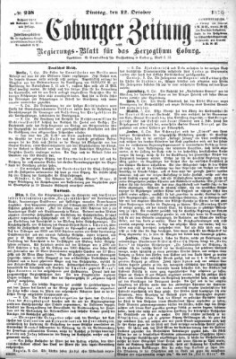 Coburger Zeitung Dienstag 12. Oktober 1875