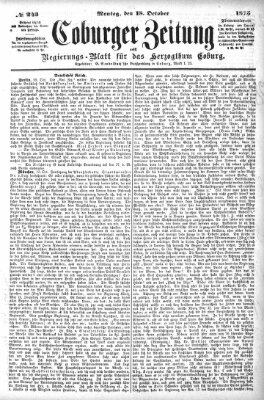 Coburger Zeitung Montag 18. Oktober 1875