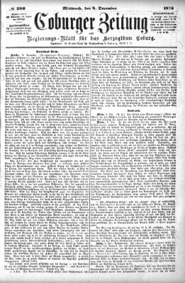 Coburger Zeitung Mittwoch 8. Dezember 1875