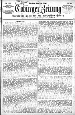 Coburger Zeitung Freitag 26. Mai 1876