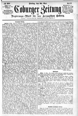 Coburger Zeitung Freitag 25. Mai 1877