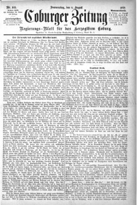 Coburger Zeitung Donnerstag 8. August 1878