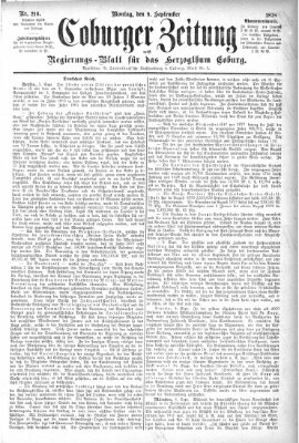 Coburger Zeitung Montag 9. September 1878