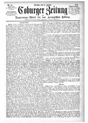 Coburger Zeitung Freitag 31. Januar 1879