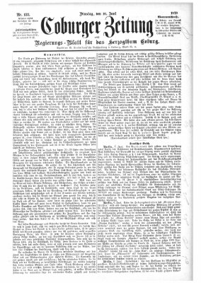 Coburger Zeitung Dienstag 10. Juni 1879
